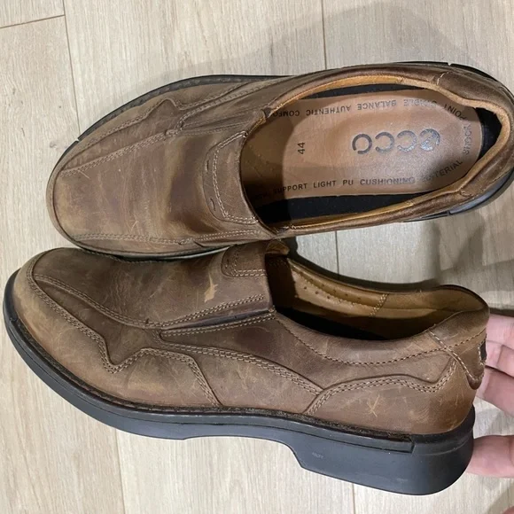 Ecco | Shoes | Ecco Light Shock Point Brown Leather Slipon  display picture 3